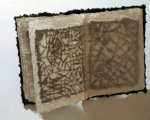 Book .4 - rope, jute, ash, acrylic, butter paper -  35 x 25 cm