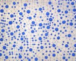 Blue Network - acrylic, thread – 90 x 120 cm